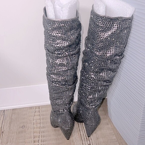 NEW INC International Concepts Studded Boots Women shows | Pewter | 5,… - Picture 5 of 15